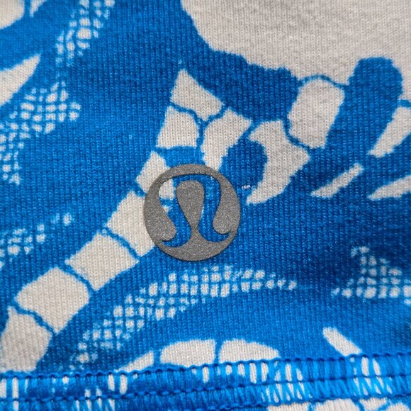 LULULEMON Cerulean Blue & White Tank with Bra 6 - Picture 4 of 4